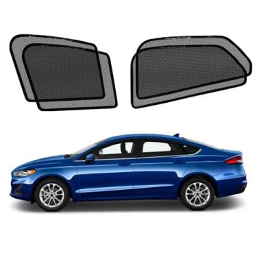 Imagem de BWEN Para-sol de janela adequado para Ford Fusion 2013-2021, persianas magnéticas de janela de carro para proteção solar/calor, mantém o veículo fresco para acampamento cochilo, 4 peças
