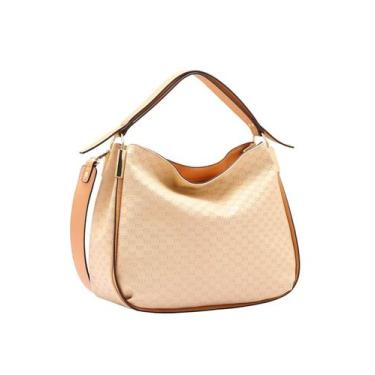 Imagem de Bolsa Feminina Chenson CG85046 Original Luxury Monograma Hobo, Bege
