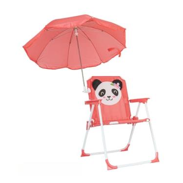 Imagem de Cadeira De Praia Dobrável Sem Ou Com Guarda Sol Ajustável(Panda)