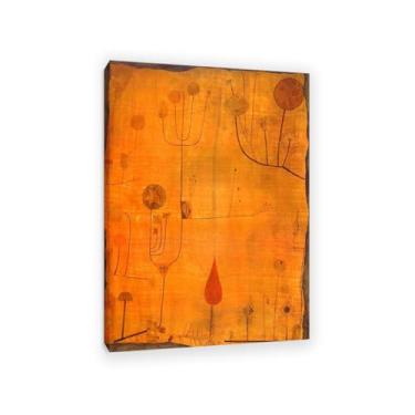 Imagem de Paul Klee Arte de parede Fruits on Red Poster surrealismo Impressão de arte em tela por Paul Klee Pintura arte de imagem quarto sala de estar escritório decoração de parede 100 x 70 cm (83.8x71.1 cm