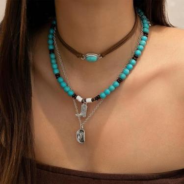 Imagem de Colares ocidentais, botas de caubói, chapéus, encantos, roupas de concerto country