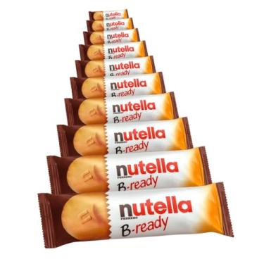 Imagem de Biscoito Recheado Nutella B-ready, 10 Pacotes de 22g