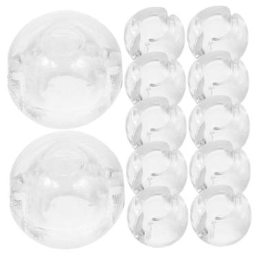 Imagem de 12 peças de fivelas de corrente de contas para persianas, batentes de crimpagem para persianas verticais, contas de cortina, batentes de corrente, peças de reposição para acessórios de persianas