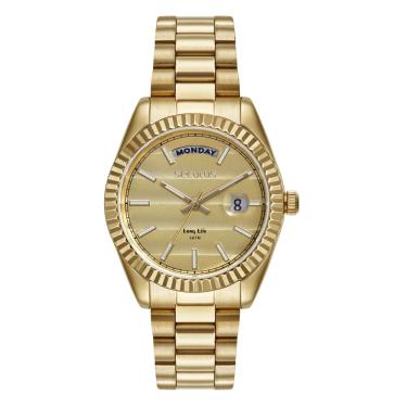 Imagem de Relógio Seculus Feminino Ref: 77323lpsvda1 Clássico Aço Dourado