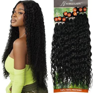 Imagem de Cabelo Fibra De Proteína Idêntico Ao Humano Cacheado 75cm lilian - bbl