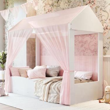 Imagem de Cama Infantil Montessoriana Colina em MDF Com Proteção Lateral Para Qu