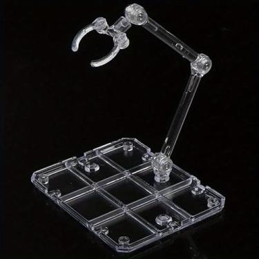 Imagem de 2 conjuntos de suporte de exibição transparente base de ação para 1/144 HG/RG Gundam boneco de brinquedo