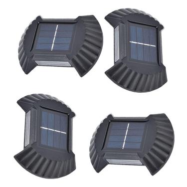 Imagem de Luminaria Solar Arandela De Parede Kit 4 Und Luz Segurança