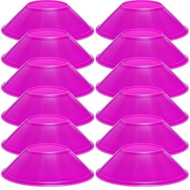 Imagem de wlilupah 12 Pçs Mini Cones de Futebol para Esporte Agilidade Disco Cones Treinamento para Exercícios de Agilidade Esportes Futebol Basquete Futebol Basquetebol Exercícios (Roxo)