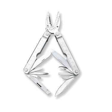 Imagem de PLB024 Alicate multifuncional de aço inoxidável. 24 funções com serra, decapadores de fio e chaves de fenda, abridor de latas e garrafas, faca, lima. Tamanho da mão e fácil de transportar e usar em