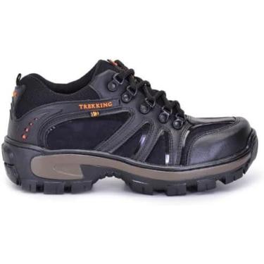 Imagem de Tenis Coturno Outdoor Cano Baixo Preto De Segurança Trabalho e Motocic