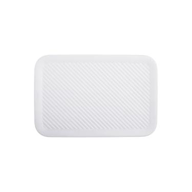 Imagem de Superio Tampa para caixas de armazenamento de plástico decorativas, cestas organizadoras, branco médio - para organizar prateleiras de armário, mesa, despensa, banheiro, cozinha, brinquedos, design canelado, 5 litros