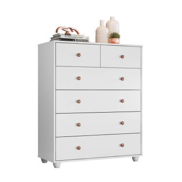 Imagem de Cômoda Vittoria Branco Fosco Liso - Albatroz Móveis