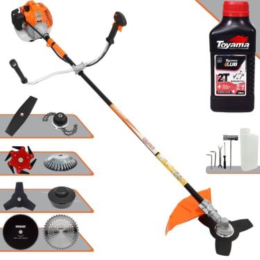 Imagem de Roçadeira Profissional Vulcan Vr520h 52cc + Faca 2 Pontas + Faca 40 Dentes + Faca 80 Dentes + Faca 6 Pontas + Trimmer