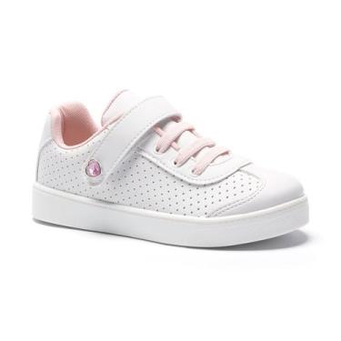 Imagem de Tênis Tininha Juvenil Feminino Menina Escolar, Branco, 29