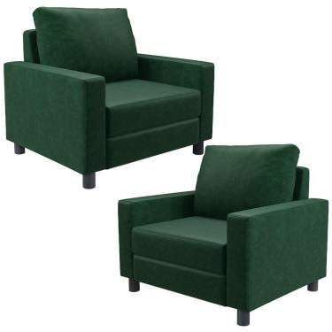 Imagem de Kit 02 Poltronas Malta Facto Verde Musgo