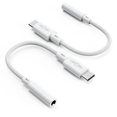 Imagem de Adaptador auxiliar para USB C - USB C para conector de fone de ouvido de 3,5 mm para iPhone 16/16 Pro/15/15 Pro/Pro Max/Plus, cabo dongle de áudio tipo C auxiliar compatível com iPad, Samsung