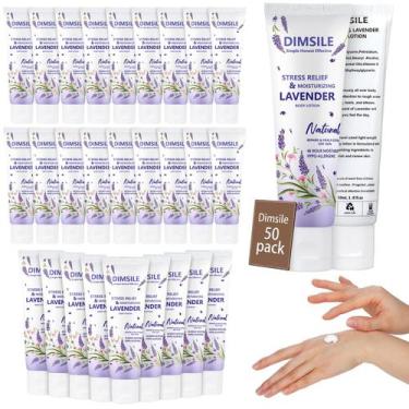 Imagem de Loção corporal Dimsile 30ml de hidratante de lavanda, pacote com 50