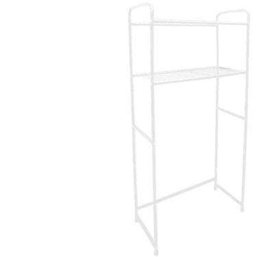 Imagem de Rack Estante Lavanderia Maquina De Lavar Organizaçao Prateleira Aço Preto Ou Branco (Branco)