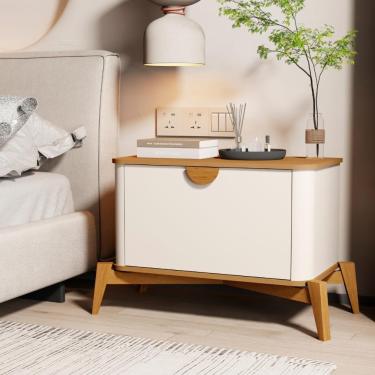 Imagem de Mesa De Cabeceira Adamantina Off White Nature