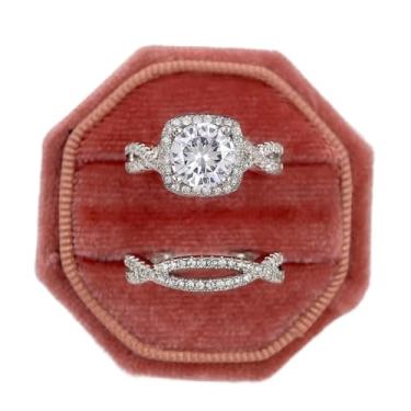 Imagem de 1 peça elegante conjunto de anéis quadrados cruzados para mulheres vida diária namoro decoração para festa de formatura, Cobre, Sem pedra preciosa