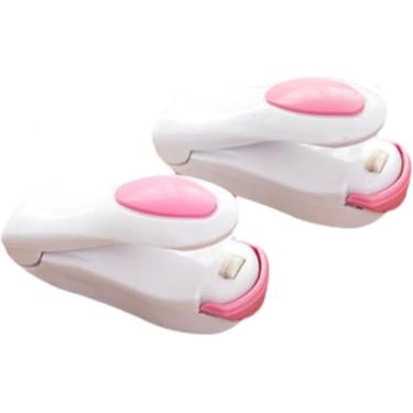 Imagem de 2 Mini Máquina Seladora Plástico Embalagem Pilha Lacra E Fecha Ímã de Geladeira