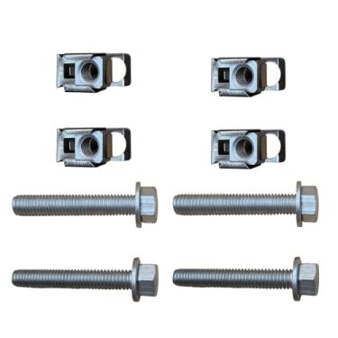 Imagem de Ellceearry Kit de 4 peças de parafusos e porcas de flange de coletor de escape 55366000AA 6036717AA para Jeep Wrangler, Dodge Durango Dakota, Ram 1500