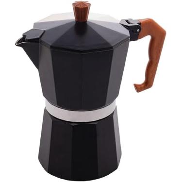 Imagem de Cafeteira Italiana Moka 6 Xícaras Alumínio Preto Fosco Wolff Café Expresso Manual 300ml