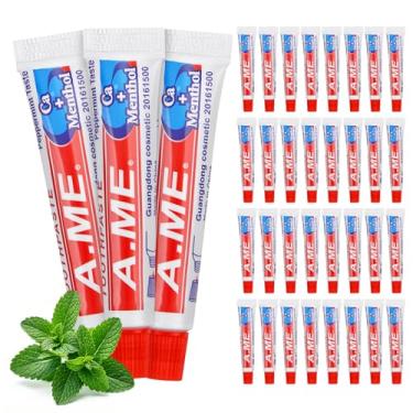 Imagem de Pasta de dente tamanho viagem a granel, pasta de dente pequena descartável em movimento, tamanho de bolso compacto para férias, hotel, abrigo, casa de repouso, caridade, 100 g