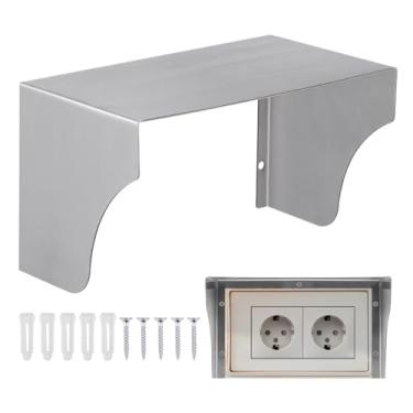 Imagem de Capa de chuva para campainha e leitor de cartão, escudo protetor de aço inoxidável à prova de intempéries para teclado eletrônico externo, controlador de acesso, base de carregamento, tomada doméstica