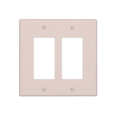Imagem de JDAKHD Placa de tomada rosa blush romântico rosa empoeirado 2 gangues capa decorativa para interruptor de luz dupla placa de parede para tomadas elétricas capas de placa de interruptor para quarto