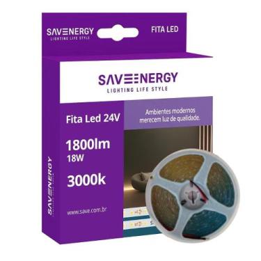Imagem de Fita LED 24V 18W/m 3000K 5m 240LEDs/m IP20 Save Energy