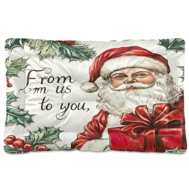 Imagem de SEHANY Cama de Natal para cães e gatos com fundo antiderrapante, cama de canil, colchão macio para animais de estimação, lavável, para cães pequenos, médios e grandes, gatos, 91 x 61 cm