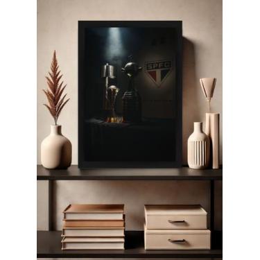 Imagem de Quadro Com Vidro Taças São Paulo Futebol Clube Decorativo Tamanho:21cm