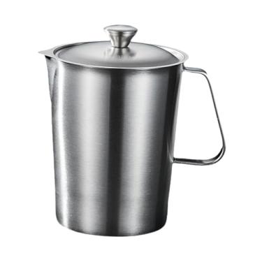Imagem de Bothyi Copo medidor de aço inoxidável, copo para espumar leite, recipiente com marcações gravadas com precisão, jarra para misturar chá e café expresso, 2000ml