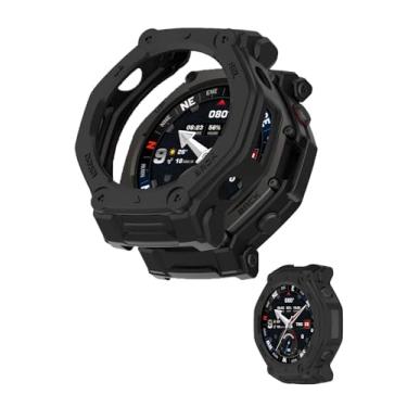Imagem de Capa para Amazfit T-Rex 3 Pro 48 mm, capa para smartwatch NOUKAJU TPU, fácil de instalar, à prova de quedas, macia, capa protetora para relógio inteligente Amazfit T-Rex 3 Pro 48 mm (preto)