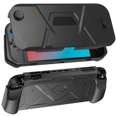 Imagem de SHUOXUKE Capa protetora para Nintendo Switch 2 2025, moldura média de TPU e capa frontal de policarbonato, design ergonômico antiderrapante, antiarranhões e absorção de choque, fácil de instalar para