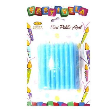 Imagem de Vela Mini Palito Azul - 24 Unidades