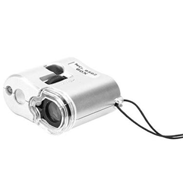 Imagem de Acouto Lupa de Microscópio 60X Com Detector de Falsificação UV - Lupa Portátil Moedas, Joias, Escritório e Uso Doméstico - Lente de Vidro óptico Portátil Exame Detalhado
