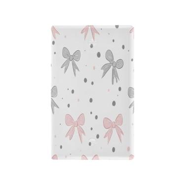 Imagem de Wassud Placa de cobertura para interruptor de luz, arcos e pontos simples, capas de tomada decorativas, placa de parede para tomadas elétricas em branco 11 x 6 cm