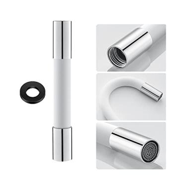 Imagem de Mangueira de extensão sprayer torneira flexível 360 graus com junta estanque Bubbler Tubo silicone alta pressão amplamente aplicável para cozinha resi