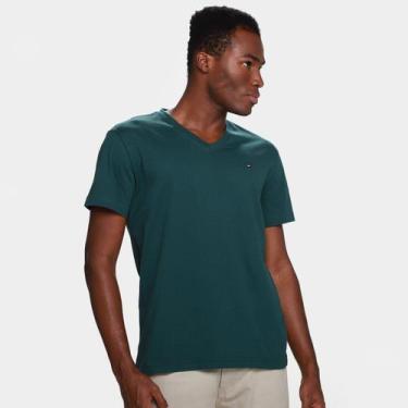 Imagem de Camiseta Tommy Hilfige Essential V-NECK Pocket Masculina, Verde, P