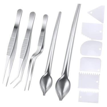 Imagem de Fenteer Kit de empratamento para chef, colheres para desenho, utensílios culinários profissionais para decoração de pratos, restaurante e uso doméstico.