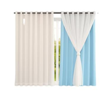 Imagem de Cortina Decoração Quarto(AZUL BEBE)