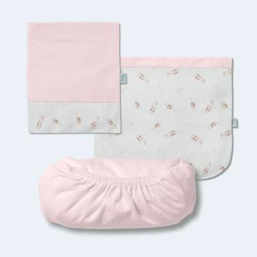 Imagem de Jogo de Lençol Infantil Made Of Magic - Rosa Magia - 3 Peças - Hug