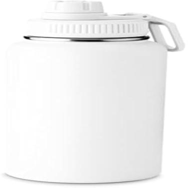 Imagem de Garrafa termica para liquidos quente e frio, pratica, ideal para viagem, branca