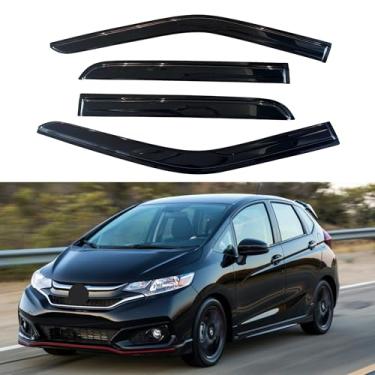 Imagem de Viseira de janela IG para Honda Fit 2015-2020, protetor de chuva, extradurável, sol, vento, ventilação lateral, defletor de janela, estilo Mugen, 2015 2016 2017 2018 2019 2020