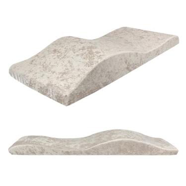Imagem de AIROW Topo de espuma para cama de cílios, mesa de massagem, colchão de espuma de alta densidade, almofada ergonômica curvada para cama de cílios para salão de beleza