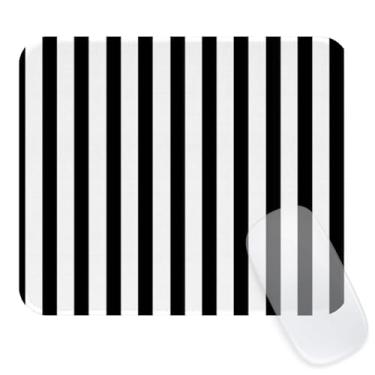 Imagem de Ksriylm Tapete de rato quadrado bonito listrado com borda costurada, tapete de rato pequeno de tecido impermeável premium, base de borracha antiderrapante, simples e engraçado, acessórios de mesa