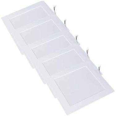 Imagem de Kit 5 Luminária Plafon Led Quadrado Embutir 18W 4000K - Noll